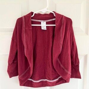 🇨🇦 Precious Treasures Bamboo Maroon Red Cardigan